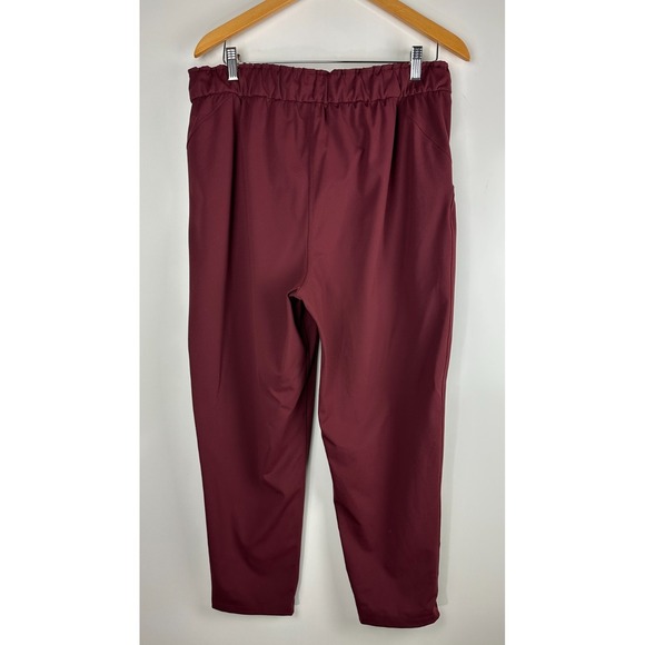 Lululemon Keep Moving Pant 7/8 High Rise Pockets Stretch Cassis Maroon Size 14 - Picture 9 of 13